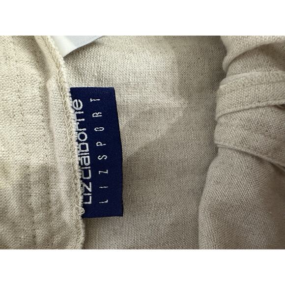 Liz Claiborne Sport Button Linen Blend Skirt Waist Size 8 - Picture 5 of 10